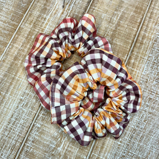 Pumpkin Spice Plaid Scrunchie