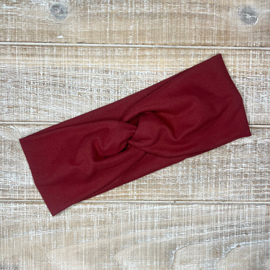 Berry Red Solid Untangled Headwrap