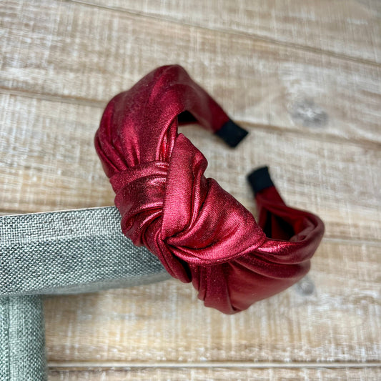Shimmer Red Top-Knotch Headband