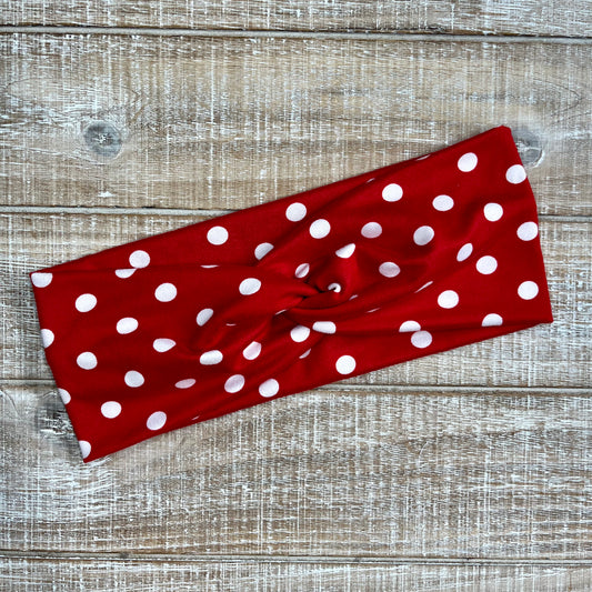 Retro Red With Dots Untangled Headwrap