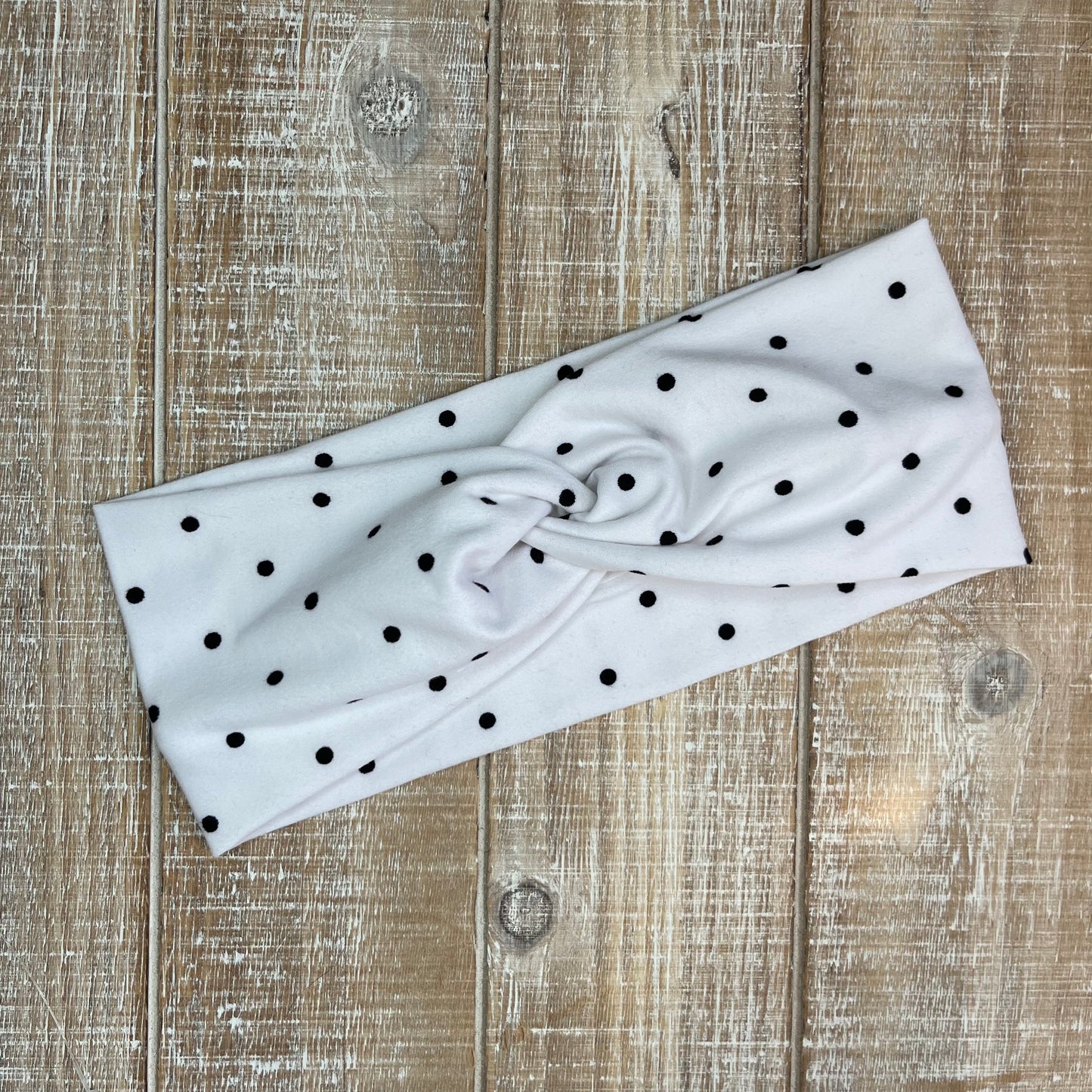 Black Polka Dots Untangled Headwrap