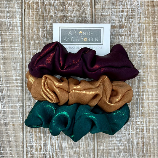 Shimmer Chiffon Scrunchie 3-Pack